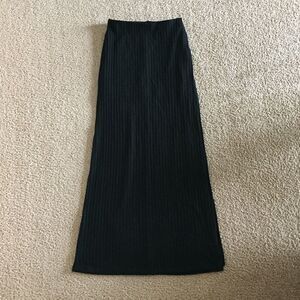Forever 21 Ribbed Maxi Side Slit Skirt
